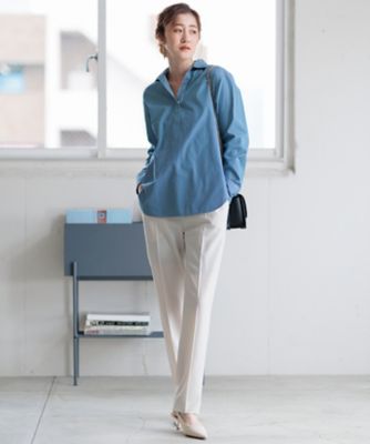 【Ｏｇｇｉ４月号掲載／洗える】ＣＡＮＣＬＩＮＩ　スキッパー　シャツ（ＢＬＷＷＣＭ０３１６）