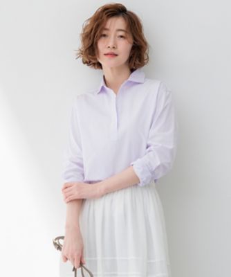Oggi4月号掲載／洗える】CANCLINI スキッパー シャツ
