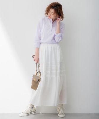 【Ｏｇｇｉ４月号掲載／洗える】ＣＡＮＣＬＩＮＩ　スキッパー　シャツ（ＢＬＷＷＣＭ０３１６）