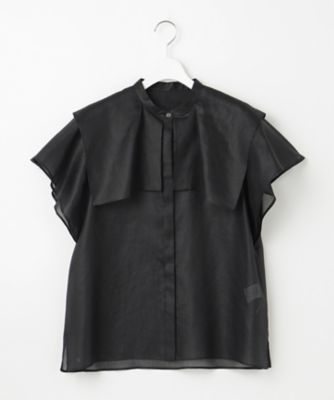 接触冷感／洗える】シアーフィルム ブラウス（BLWWCM0603