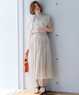 ☆ほぼ未使用☆24SS☆23区 シアーフィルム ブラウス バンド