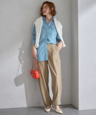 【洗える】２３区ＤＥＮＩＭ　ライトダンガリー　シャツ（ＢＬＷＷＣＳ０２１５）