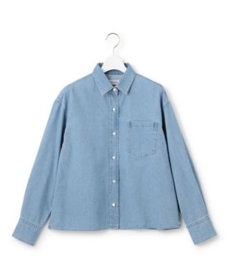 【Ｏｇｇｉ４月号掲載／洗える】２３区ＤＥＮＩＭ　ライトダンガリー　クロップドシャツ（ＢＬＷＷＣＳ０２１６）
