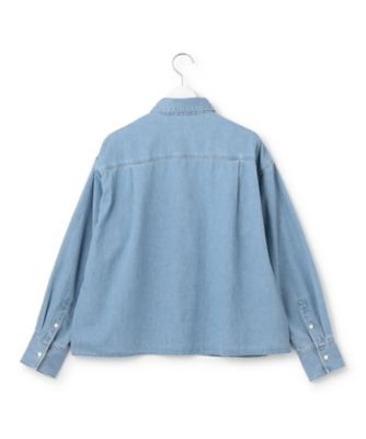 【Ｏｇｇｉ４月号掲載／洗える】２３区ＤＥＮＩＭ　ライトダンガリー　クロップドシャツ（ＢＬＷＷＣＳ０２１６）