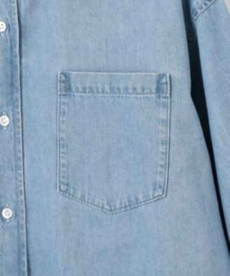 【Ｏｇｇｉ４月号掲載／洗える】２３区ＤＥＮＩＭ　ライトダンガリー　クロップドシャツ（ＢＬＷＷＣＳ０２１６）