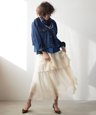 【Ｏｇｇｉ４月号掲載／洗える】２３区ＤＥＮＩＭ　ライトダンガリー　クロップドシャツ（ＢＬＷＷＣＳ０２１６）