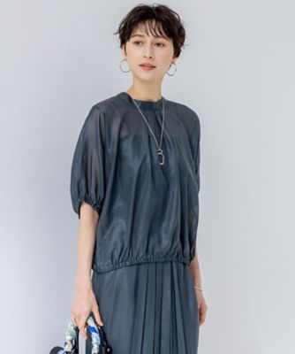 洗える】ソフトシアーフィルム コンパクト ブラウス 