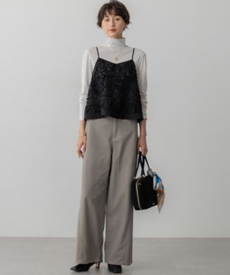 好評につき追加生産／洗える】リボンエンブロイダリー キャミソール