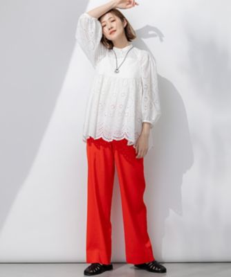 洗える】コットンエンブロイダリー キャミソール