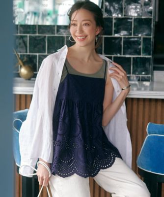 美品　クリンクル　キャミソール　エンブロイダリー FREAK'S STORE（フリークスストア）の「crinkle crinkle crinkle
