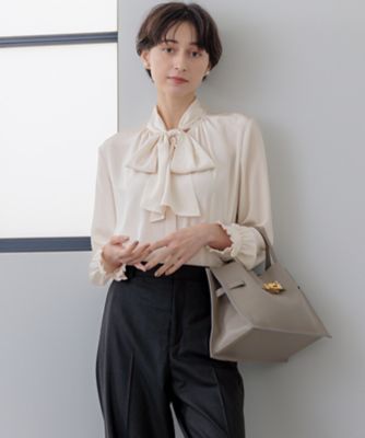 【洗える】ドットドビーデシン　ブラウス（ＢＬＷＷＧＳ６０１８）