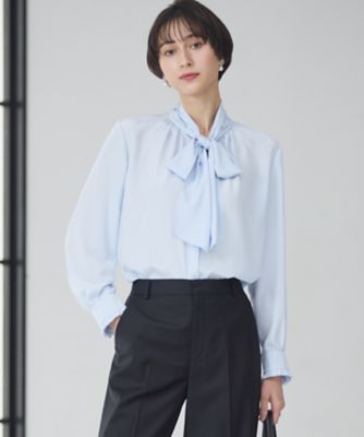 【洗える】ドットドビーデシン　ブラウス（ＢＬＷＷＧＳ６０１８）