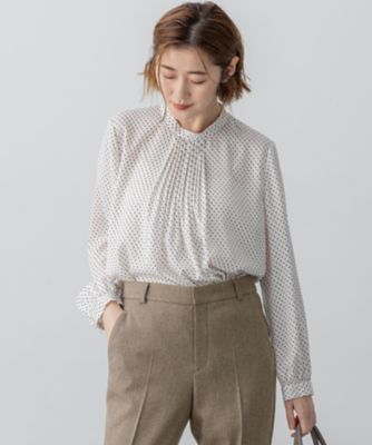 ＜23区 L (Women/大きいサイズ)＞【洗える】グラデーションドットプリント　ブラウス（ＢＬＷＷＧＷ０４０４）