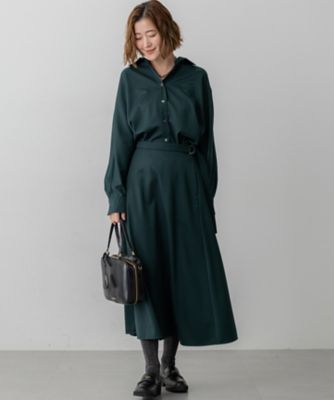 滝沢眞規子さん着用／洗える】メリノウールサテン 2WAYドルマン