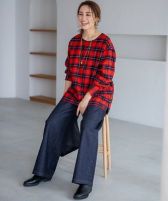 HEIHEI ライダースブラウス　赤チェック HEIHEI】最終価格ライダースブラウス チェック レッド - メルカリ