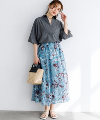 Lサイズ限定】リラックスシルエット スキッパーシャツ