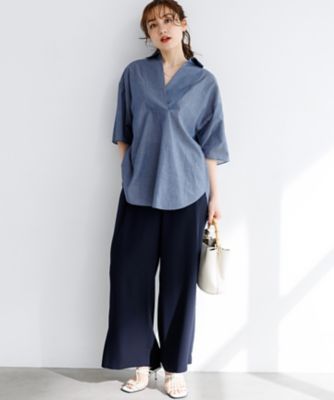 Lサイズ限定】リラックスシルエット スキッパーシャツ
