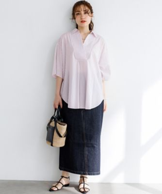 Lサイズ限定】リラックスシルエット スキッパーシャツ