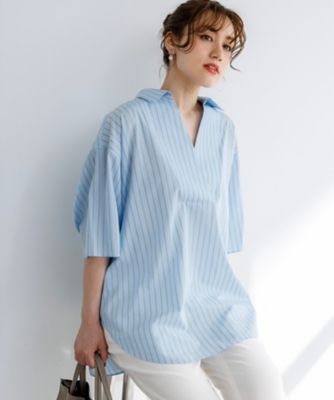 Lサイズ限定】リラックスシルエット スキッパーシャツ