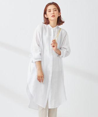 ＜23区 L (Women/大きいサイズ)＞【ＷＥＢ／一部店舗限定】　ＬＩＢＥＣＯ　ＬＩＮＥＮ　チュニックシャツ（ＢＬＷＷＮＭ０８５２）