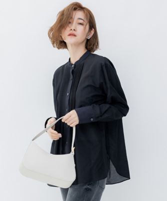 ＜23区 L (Women/大きいサイズ)＞【洗える】コットンシルクローン　バンドカラー　ブラウス（ＢＬＷＷＳＭ０３１３）