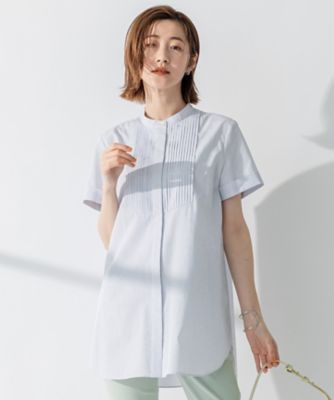＜23区 L (Women/大きいサイズ)＞【洗える】コットンポプリン　ピンタック　ブラウス（ＢＬＷＷＳＭ０５０５）