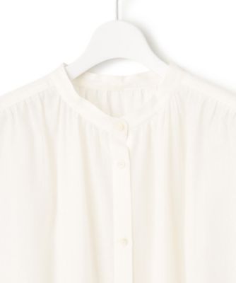 洗える】シアーストライプ ノースリーブ ブラウス