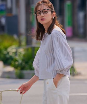 【一部店舗限定／洗える】ハイカウントウェザーストレッチ　ボートネック　コンパクト　ブラウス（ＢＬＷＷＳＭ０８６６）