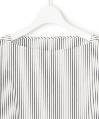 【一部店舗限定／洗える】ハイカウントウェザーストレッチ　ボートネック　コンパクト　ブラウス（ＢＬＷＷＳＭ０８６６）