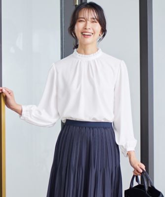 ＜23区 L (Women/大きいサイズ)＞【洗える】ジョーゼット　フリル　ブラウス（ＢＬＷＷＳＳ０００６）