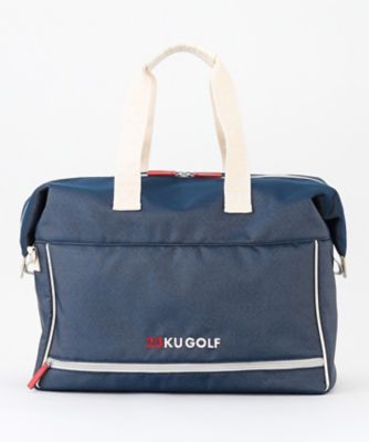 シューズ収納付【UNISEX】合皮×デニム調ボストンバッグ