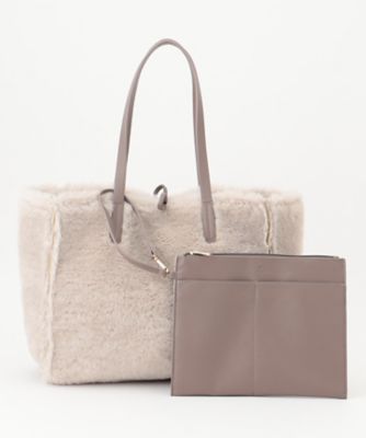 ＜自由区 (Women)＞ムートンリバーシブルトート　バッグ（ＢＯ２ＶＣＡ０３０１）