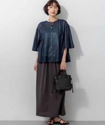 見上愛さん着用】ペーパーライクコンビ ショルダーバッグ （S