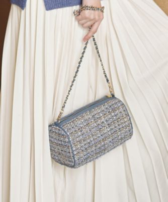 GIOLICAツイード シリンダー ショルダーバッグ