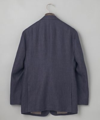 【ＤＯＲＭＥＵＩＬ】ドーメル　ＨＥＸＡＧＯＮ　リネン　ジャケット＿ネイビー（ＢＲＧＯＧＳ０５１０）