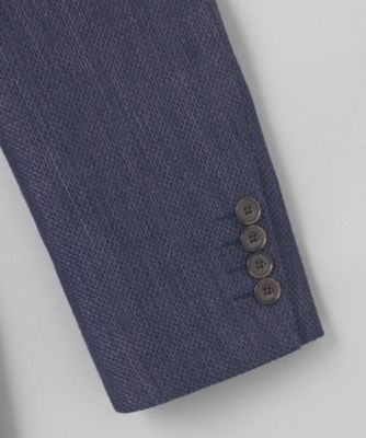 【ＤＯＲＭＥＵＩＬ】ドーメル　ＨＥＸＡＧＯＮ　リネン　ジャケット＿ネイビー（ＢＲＧＯＧＳ０５１０）