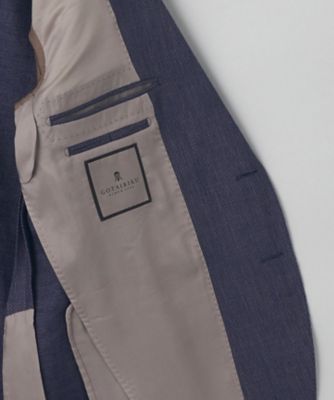 【ＤＯＲＭＥＵＩＬ】ドーメル　ＨＥＸＡＧＯＮ　リネン　ジャケット＿ネイビー（ＢＲＧＯＧＳ０５１０）