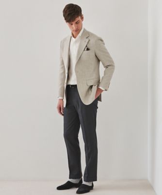 【ＤＯＲＭＥＵＩＬ】ドーメル　ＨＥＸＡＧＯＮ　リネン　ジャケット＿ベージュ（ＢＲＧＯＧＳ０５１１）