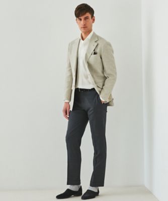 【ＤＯＲＭＥＵＩＬ】ドーメル　ＨＥＸＡＧＯＮ　リネン　ジャケット＿ベージュ（ＢＲＧＯＧＳ０５１１）