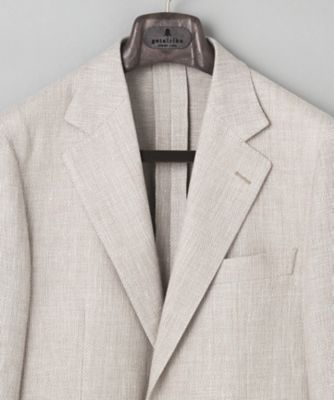 【ＤＯＲＭＥＵＩＬ】ドーメル　ＨＥＸＡＧＯＮ　リネン　ジャケット＿ベージュ（ＢＲＧＯＧＳ０５１１）