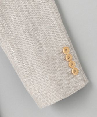 【ＤＯＲＭＥＵＩＬ】ドーメル　ＨＥＸＡＧＯＮ　リネン　ジャケット＿ベージュ（ＢＲＧＯＧＳ０５１１）