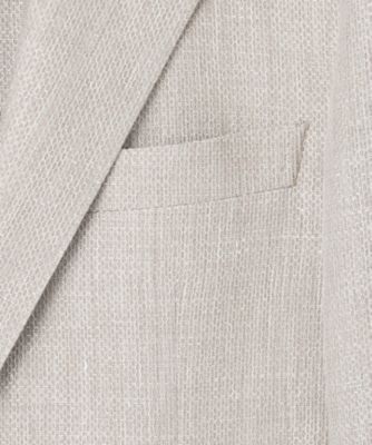 【ＤＯＲＭＥＵＩＬ】ドーメル　ＨＥＸＡＧＯＮ　リネン　ジャケット＿ベージュ（ＢＲＧＯＧＳ０５１１）