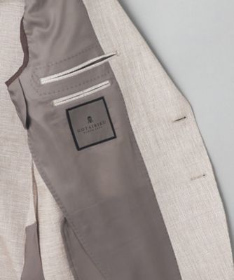 【ＤＯＲＭＥＵＩＬ】ドーメル　ＨＥＸＡＧＯＮ　リネン　ジャケット＿ベージュ（ＢＲＧＯＧＳ０５１１）