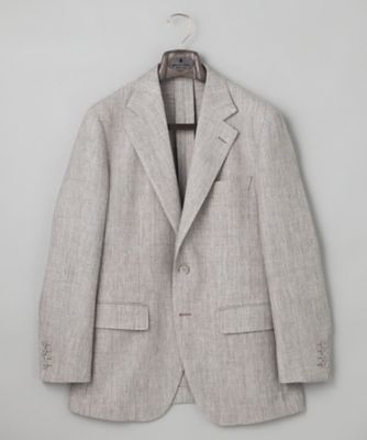 ＜五大陸 (Men)＞【ＤＯＲＭＥＵＩＬ】ドーメル　ＨＥＸＡＧＯＮ　リネン　ジャケット＿ライトグレー（ＢＲＧＯＧＳ０５１２）