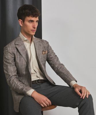 CANONICO／カノニコ】サキソニーウールコットンブレンド