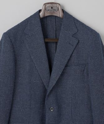 尾州】ストレッチメッシュジャケット＿千鳥格子柄