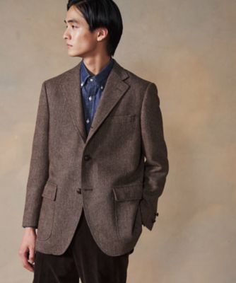 【ＬＯＶＡＴ】　ＬＡＶＥＲＯＣＫ　ＴＷＥＥＤ　ヘリンボーン　ジャケット（ＢＲＯＶＮＷ０００４）