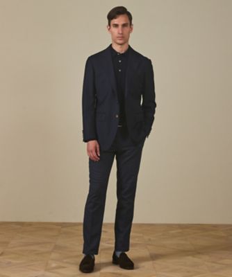 御幸毛織／オリジナル素材】Super160'S 定番 ネイビー