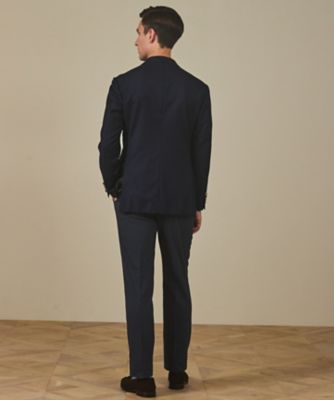 御幸毛織／オリジナル素材】Super160'S 定番 ネイビー