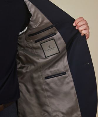 御幸毛織／オリジナル素材】Super160'S 定番 ネイビー